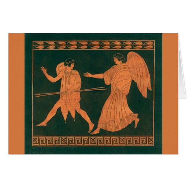 Diana y un ángel, mitología romana vintage (Anverso (Horizontal))