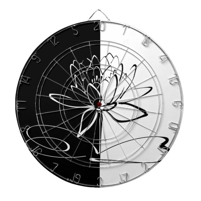 Diana Yin Yang Black White Lotus Blossom (Frente)