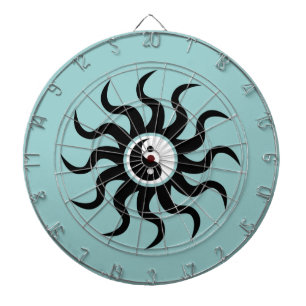 Diana Yin-Yang Sun-Black/White sobre azul