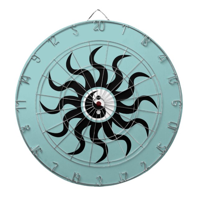 Diana Yin-Yang Sun-Black/White sobre azul (Frente)