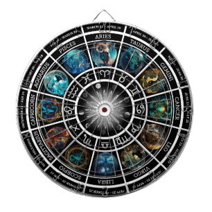 Diana Zodiac Horoscope Dart Board - Con 12 Zodiacs