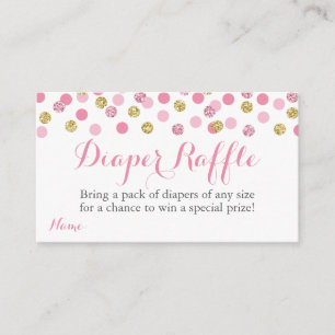 Diaper Purpurina Rosa y Oro Raffles Tarjetas de en