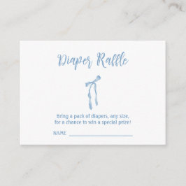 Diaper Raffle azul arco azul bebé ducha tarjeta de