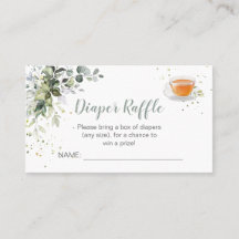 Diaper Raffle Baby es la tarjeta de elaboración