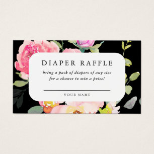 Diaper Raffle Baby Shower Floral Ticket