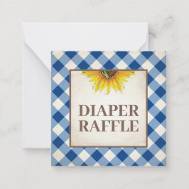 Diaper Raffle Boy Baby Shower Insertar tarjeta de 