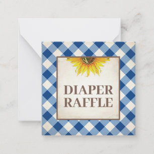 Diaper Raffle Boy Baby Shower Insertar tarjeta de 