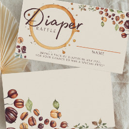 Diaper Raffle Café Beans Tarjeta Baby Shower temát