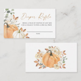 Diaper Raffle Fall Tarjeta Baby Shower de Gabinete