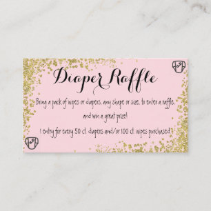 Diaper Raffle Invitación Insertar