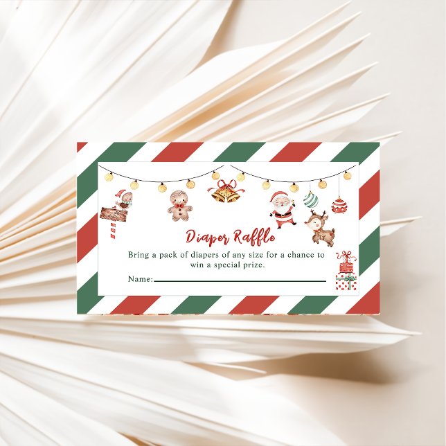 Diaper Raffle Navidades Tarjeta de cierre Santa (Subido por el creador)