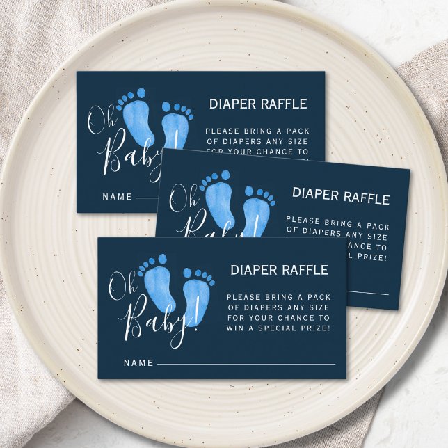 Diaper Raffle Navy Tarjeta de gabinete Baby Shower (Subido por el creador)
