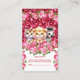 Diaper Raffle Tarjeta de Gabinete Baby Shower