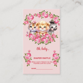 Diaper Raffle Tarjeta de Gabinete Baby Shower