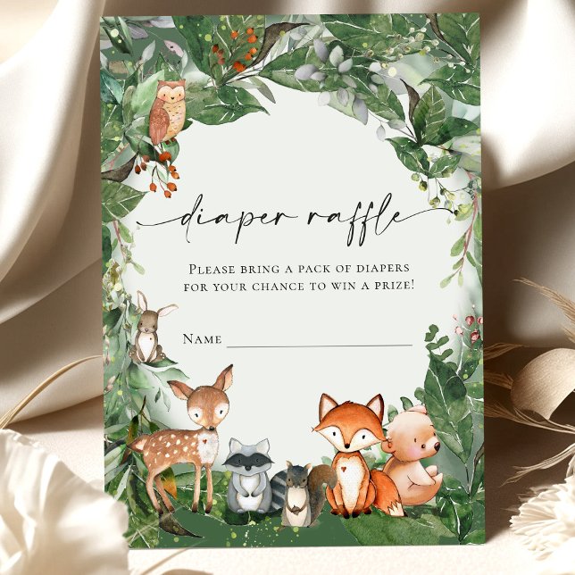 Diaper Raffle Ticket Woodland (Subido por el creador)