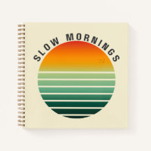 Diario Atardecer Retro – Mañanas Lentas Escritura 