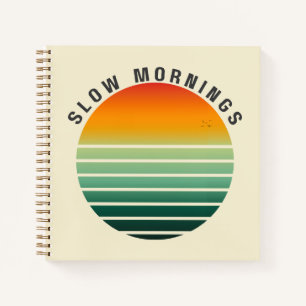 Diario Atardecer Retro – Mañanas Lentas Escritura