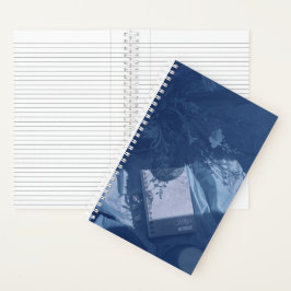 Diario azul reversible personalizable