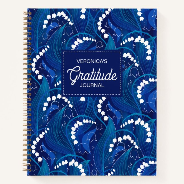 Diario Blue Lily of the Valley Gratitude (Anverso)