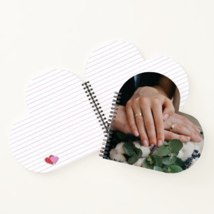 Diario Boda de fotos con forma de corazón personal