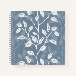 Diario Botánico de Hoja Azul Polvoriento Elegante