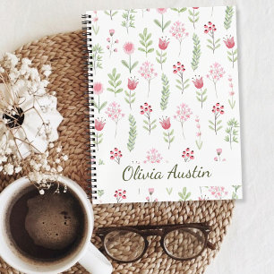 Diario Botánico Floral Personalizado Rubor