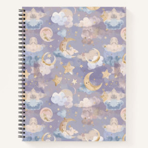 Diario Celestial Acuarela Lunas, Estrellas Paste