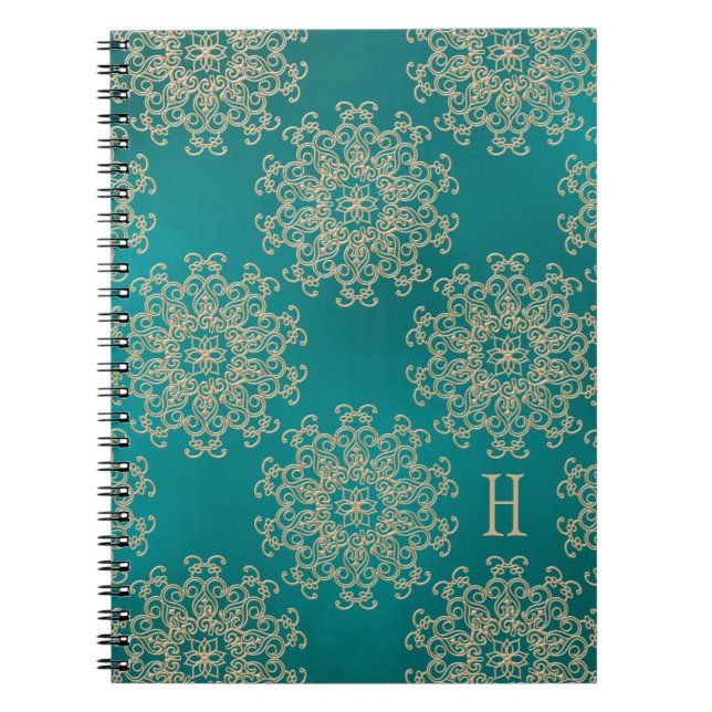 Diario con monograma del cuaderno del trullo y del (Frente)