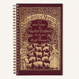 Diario con puntos de libro rojo victoriano persona