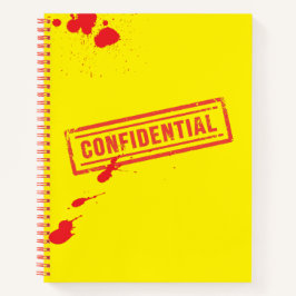 Diario confidencial de manchas de sangre estampada