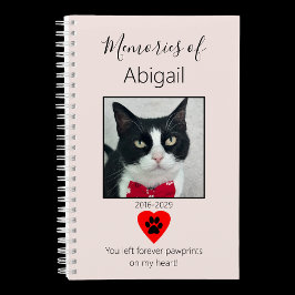 Diario conmemorativo para gatos Rosa Pálido