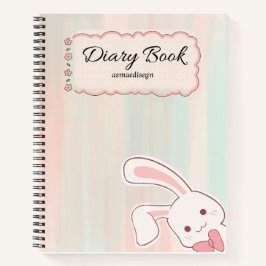 diario cuaderno de conejito lindo,