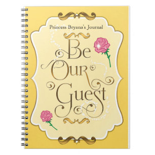 Diario Cuaderno Princesa Rosa Rosa Be Our Guest