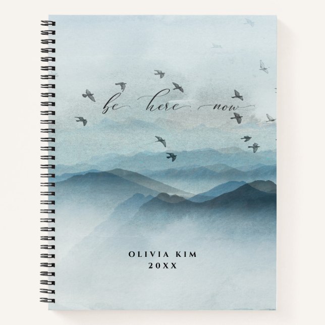 Diario Cuaderno Spiral Be Here Now (Anverso)