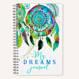 Diario de acuarela Boho Turquoise Dream Catcher