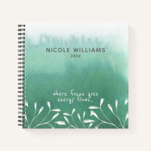 Diario de acuarela Seafoam Green Ombre
