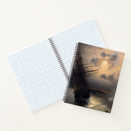 Diario de Arte Náutico de Barco de Vela Ruso bajo 