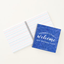 Diario de Artista Personalizado Azul Marino Modern