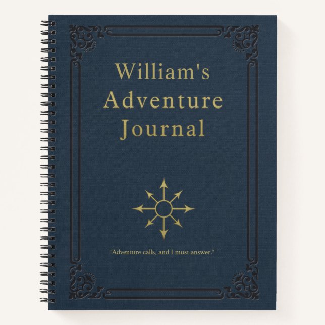Diario de aventuras de época personalizado (Anverso)