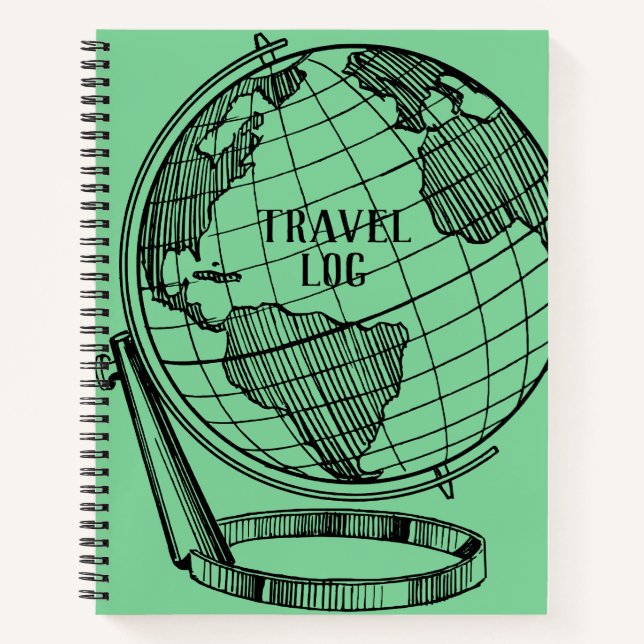 Diario de bloc de notas de registro de viajes (Anverso)