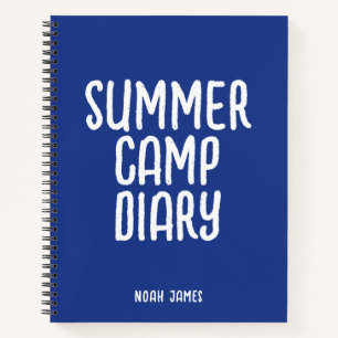 Diario de campamento de verano personalizado en az