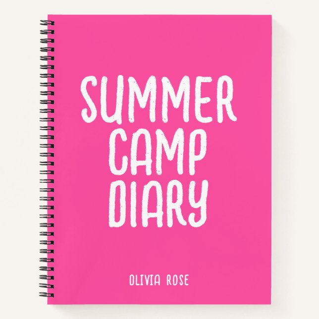 Diario de Campamento de Verano Personalizado en Ro (Anverso)