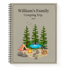 Diario de Camping con Ilustración de Camping