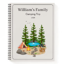 Diario de Camping con Ilustración de Camping