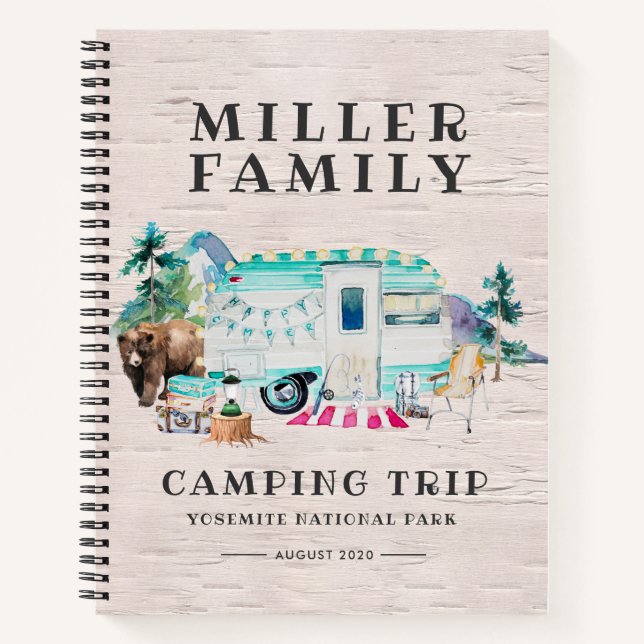 Diario de camping | Diario de viaje por carretera  (Anverso)