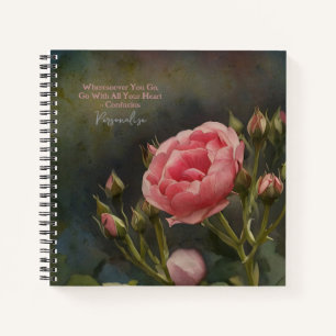 Diario De Cita De Corazón Confucio De Rosas Rosa R