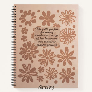 Diario de citas de Personalizado de estampado flor