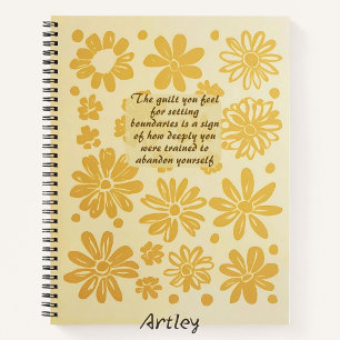 Diario de citas de Personalizado de sello floral a