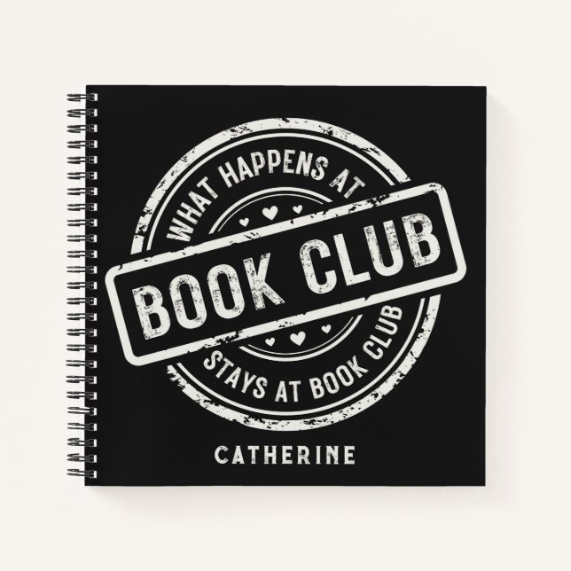 Diario de Club de Libro de Estilo Retro Simple (Anverso)