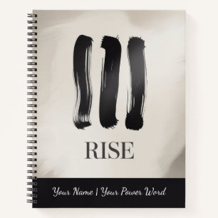 Diario de crecimiento personal Rise con arte de pi